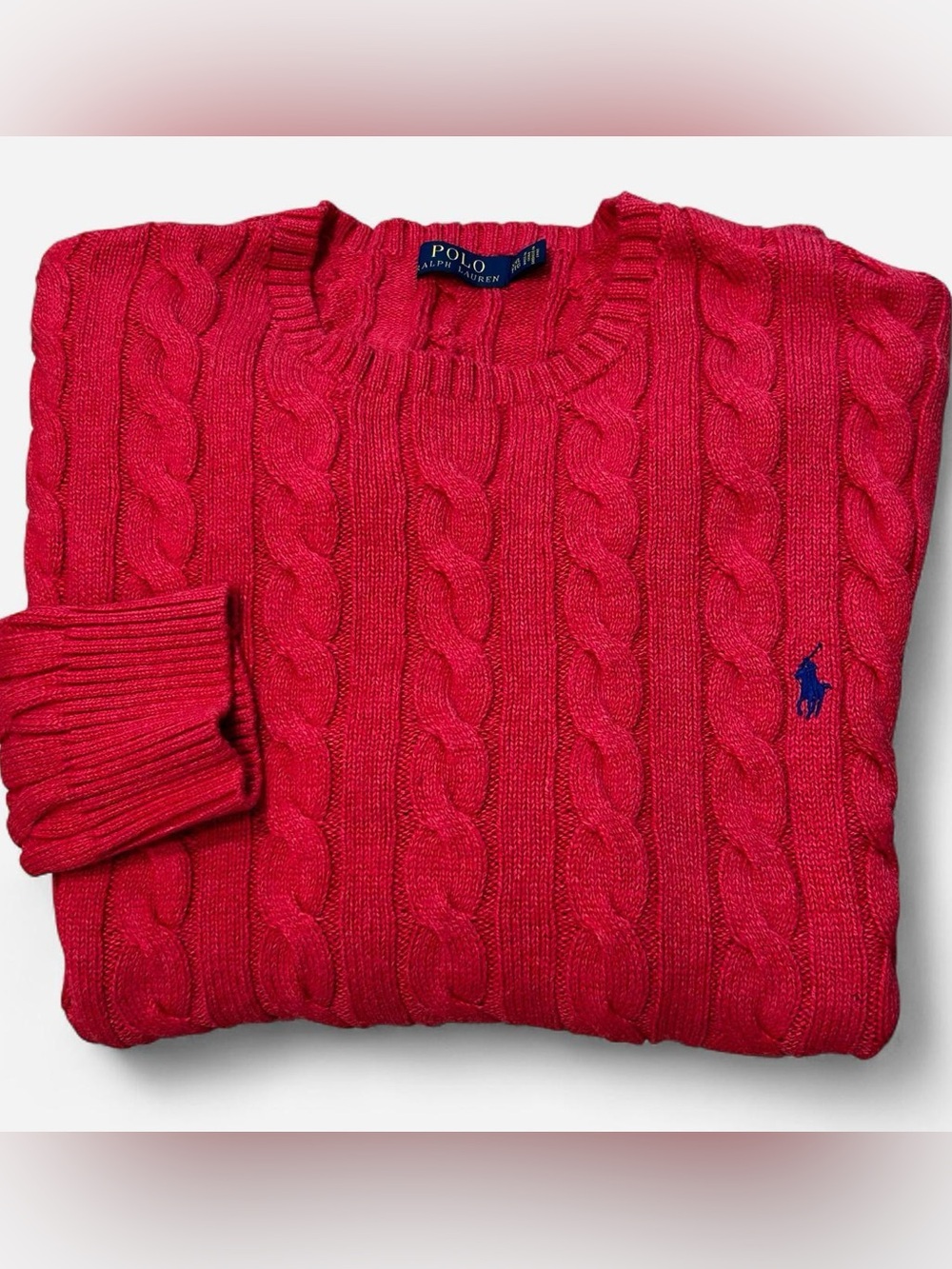 Polo by Ralph Lauren Men’s Cable-Knit Crewneck Sweater